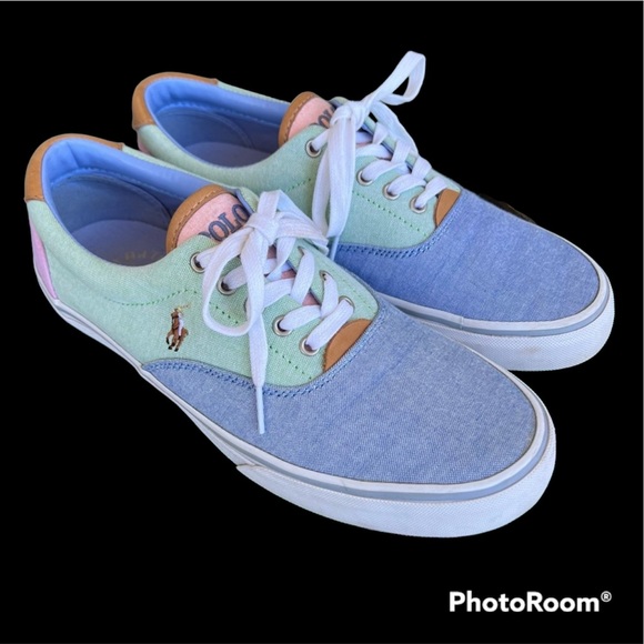 Polo Ralph Lauren Other - Polo Ralph Lauren Thornton III sneakers pastel color block size 9D